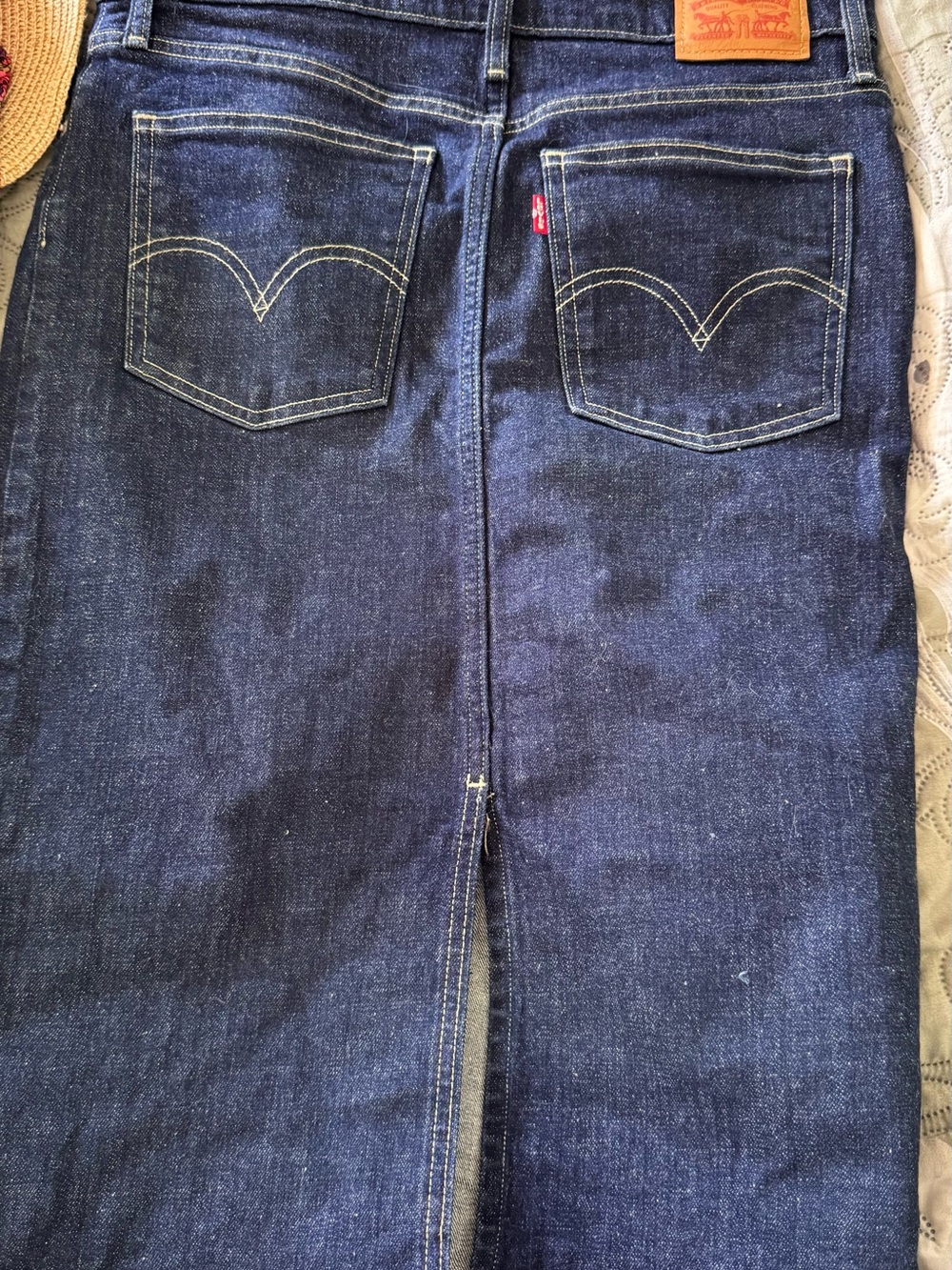 Levi's Dark Indigo Denim Pencil Skirt - Picture 6 of 12